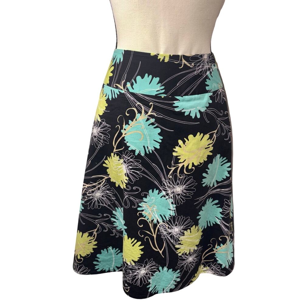 Vintage Rafaella Y2K‎ Floral Skirt Teal & Green Graphic Print A-Line 8